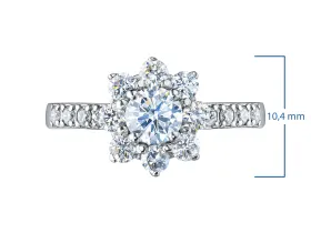 Кольцо из белого золота э4712кц03160700