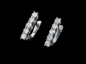 Серьги из белого золота с бриллиантами э4701сг05103500
