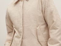 Куртка силуэта трапеция с отложным воротником