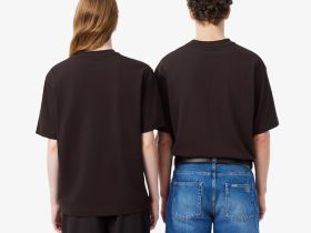 Футболка Lacoste унисекс свободного кроя из органического хлопка