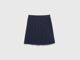 Юбка мини в складку для девочек, Синий