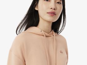 Женская толстовка Lacoste свободного кроя с капюшоном