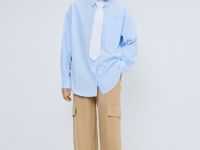 Брюки с карго-карманами для девочек, Бежевый