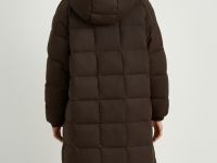 Пуховое пальто с капюшоном