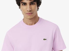 Мужская хлопковая футболка Lacoste с коротким рукавом