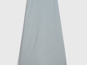 Юбка макси из поливискозы, Серый