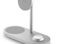 Беспроводное зарядное устройство uBear Stage Pro Magnetic 3в1, 30 Вт серебристый