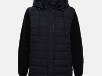 Утепленная куртка с вязаными рукавами