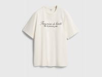 Футболка с текстовым принтом, Белый