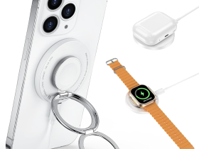 Беспроводное зарядное устройство WIWU Wireless Charger 3 в 1 15W для iPhone/Apple Watch/AirPods (Wi-W027) (белый)