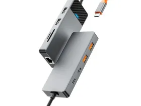 Адаптер WIWU Linker 9 в 1 USB-C HUB на 2xUSB 3.1/2xUSB 2.0/Type-C/SD/TF/LAN/PD(100W) (A923RPT) (Grey)