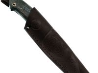 Нож Кайман, сталь PGK , рукоять мельхиор, стабилизированная карельская береза