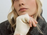 Вязаные митенки, Бежевый