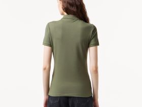 Женское поло Lacoste приталенного кроя из эластичного хлопка