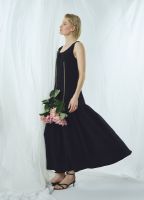Платье А-силуэта из лиоцелла, Черный