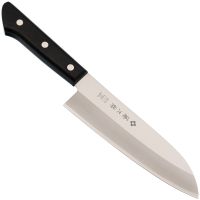 Кухонный Шеф нож Сантоку Tojiro Western Knife F-316, сталь VG-10, рукоять стабилизированная древесина, черный
