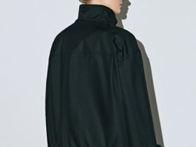 Короткая куртка с воротником-стойкой, Черный