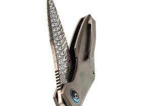 Складной нож WE Knife Krait, сталь Damasteel, рукоять титан