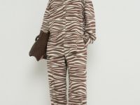 Широкие брюки изо льна, Бежевый