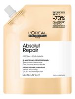 Шампунь для сильно поврежденных волос Serie Expert Absolut Repair Protein + Gold Quinoa Shampooing: Шампунь 500мл (сменный блок)