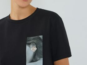 Футболка с принтом, Черный