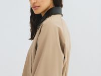 Куртка-рубашка из хлопка, Бежевый