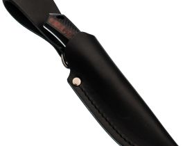 Нож Pocket Wolf Мини Тактик с долом, сталь AUS10Co, рукоять G10, черный с красной вставкой