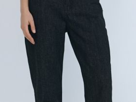 Джинсы Mom с высокой посадкой, Черный