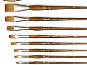 Кисть синтетика имитация соболь №12 плоская Sennelier "Precision" длинная ручка