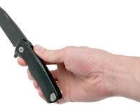 Нож складной LionSteel ROK A BB, сталь Black DLC-Coated Bhler M390, рукоять алюминий, чёрный