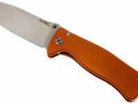 Нож складной LionSteel SR2A OS Mini, сталь Uddeholm Sleipner® Satin Finish, рукоять алюминий (Solid®), оранжевый