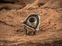 Бусина для темляка Пират в треуголке, мельхиор