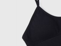 Базовый топ с вкладышами, Черный