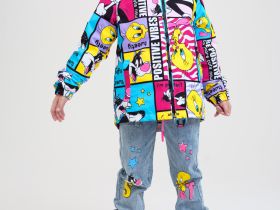 Куртка текстильная с полиуретановым покрытием для девочек (ветровка)