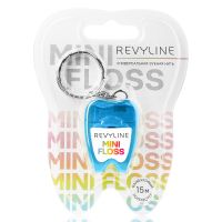 Зубная нить вощеная Revyline floss mini, полиэстер с бамбуковым углем, 15 м, синяя