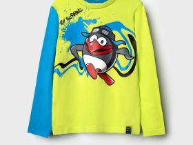 Фуфайка трикотажная для мальчиков (футболка с длинными рукавами)