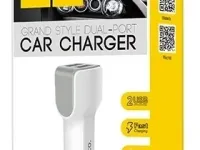 Автомобильное зарядное устройство Hoco Z23 grand style 2хUSB/кабель USB- Micro-USB 12W (белый)