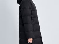 Пуховое пальто с воротником-стойкой