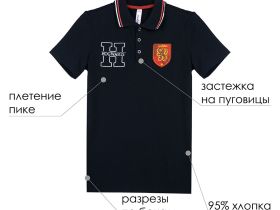 Сорочка трикотажная с воротником поло для мальчиков