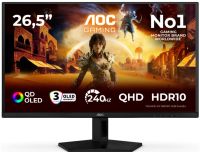 Монитор 26,5" AOC Q27G41ZDF 2560x1440, OLED, 16:9, QD-OLED, 400cd/m, 80M:1, 0.03ms, 178/178, HDMI, DP, 240Hz, black