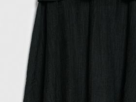 Двуслойная юбка с полупрозрачным подолом, Черный