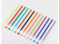 Набор карандашей цветных пластиковые Гамма "Мультики" 12 цв. +1 серебряный, трехгранные, заточен., к