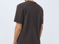 Футболка с текстовой вышивкой, Коричневый