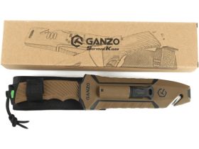 Нож Ganzo G8012V2-DY c паракордом, сталь 8CR13, рукоять пластик