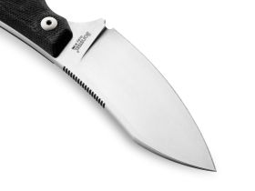Нож с фиксированным клинком LionSteel H1, сталь M390, рукоять G10, черный