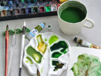 Палитра художественная керамическая "ДЕРЕВО"