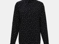 Блузка свободного кроя с отложным воротником