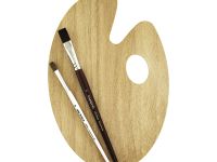 Овальная деревянная палитра 20х30 см