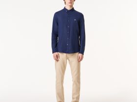 Мужская льнаная рубашка Lacoste