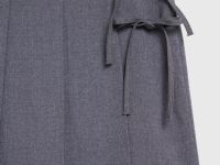 Юбка мини в складку с бантами для девочек, Серый